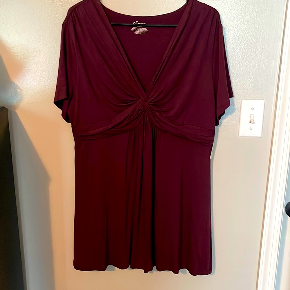 Burgundy top
